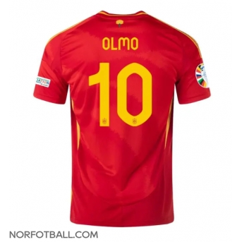 Billige Fotballdrakt Spania Dani Olmo #10 Replika Hjemmedrakt EM 2024 Kortermet